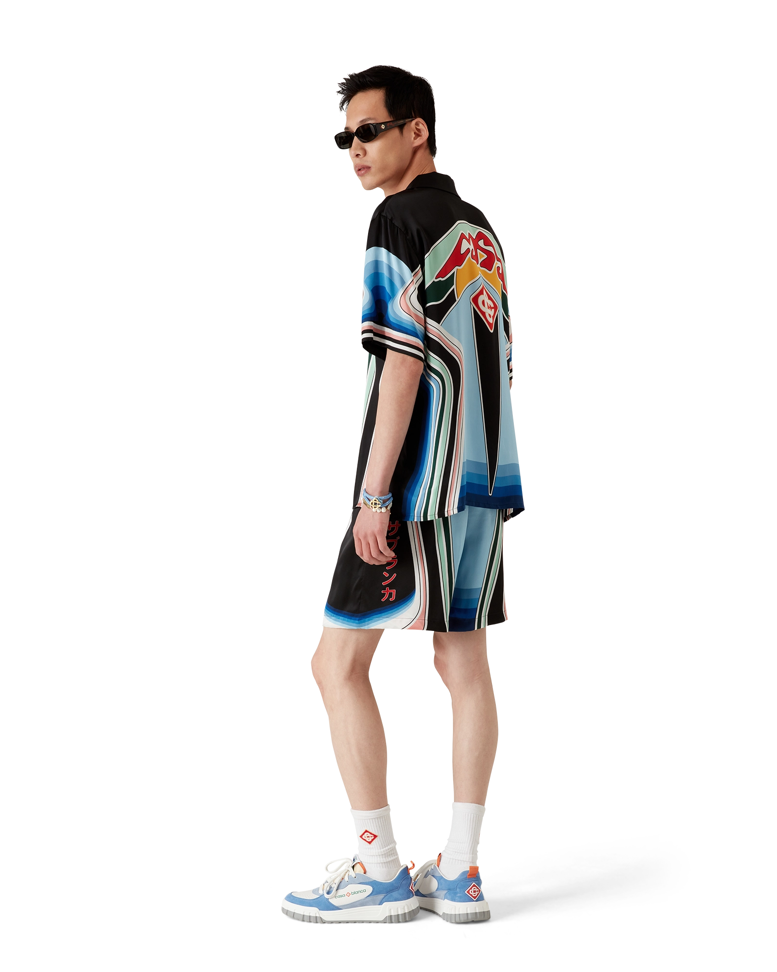 Graphic Mountain Silk Shorts - Image 3
