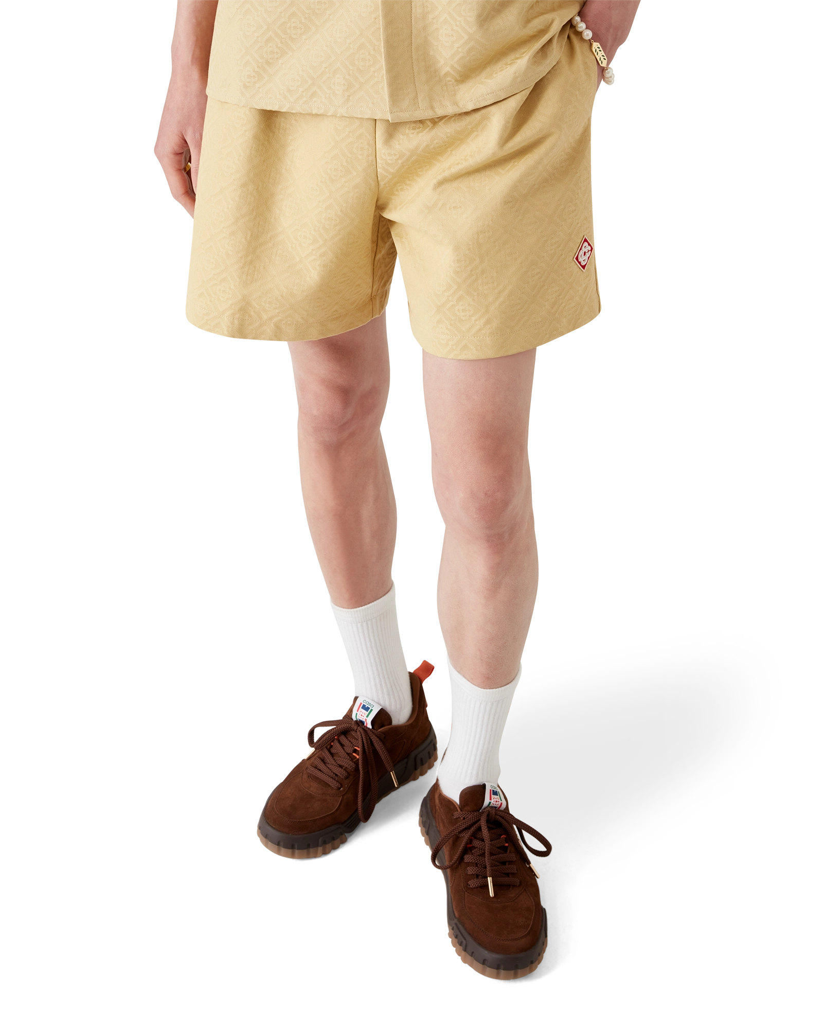 Cotton Monogram Jacquard Shorts - Image 4