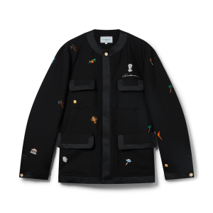 Embroidered Motif Wool Tailored Jacket