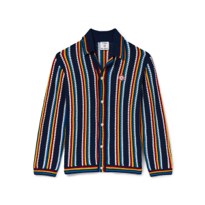 Crochet Long Sleeve Stripe Shirt