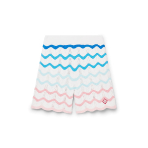 Gradient Wave Crochet Shorts