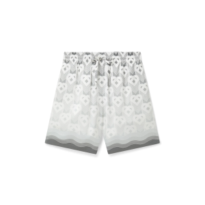 Gradient Heart Monogram Silk Shorts