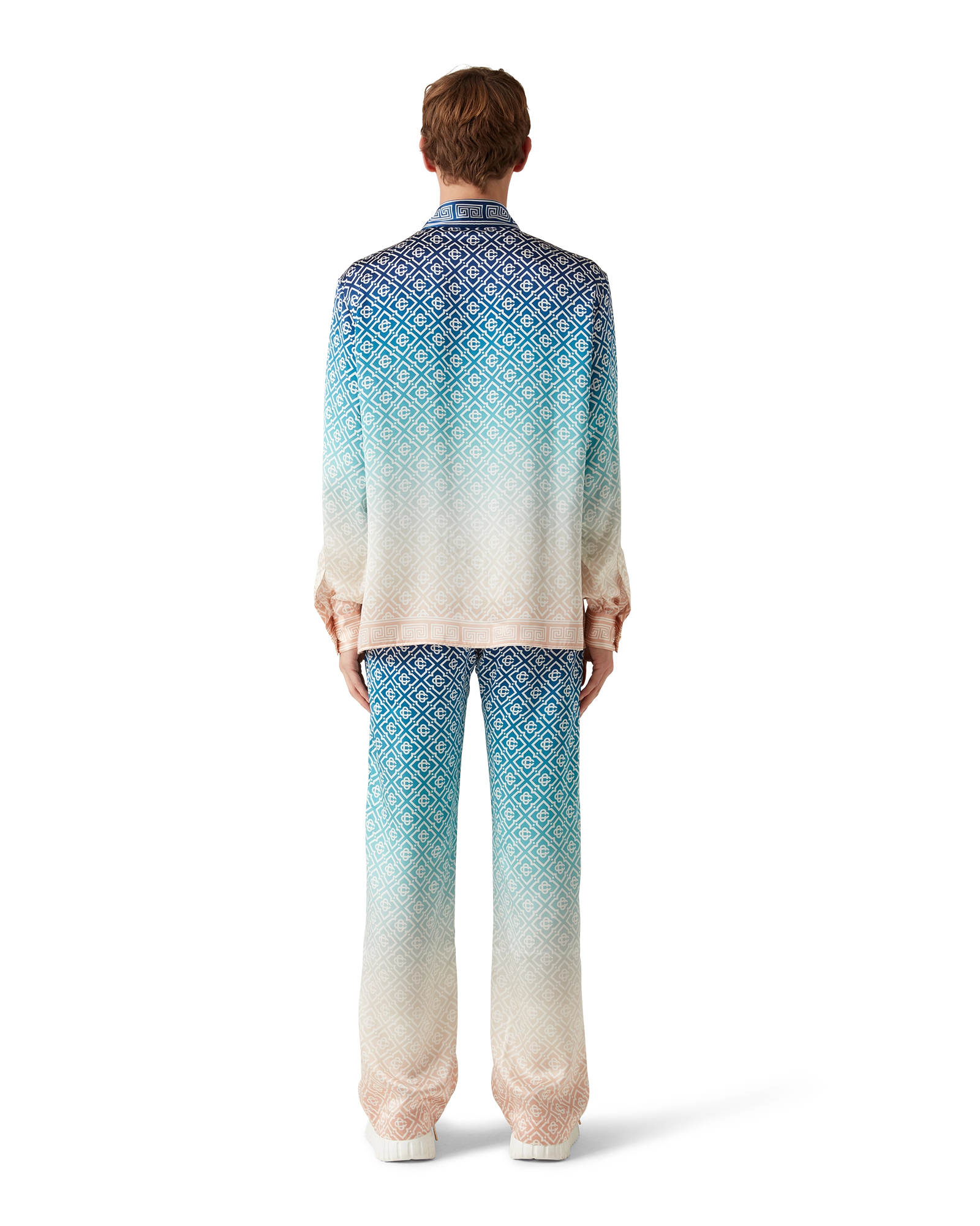 Jacquard Gradient Silk Trousers - Image 3