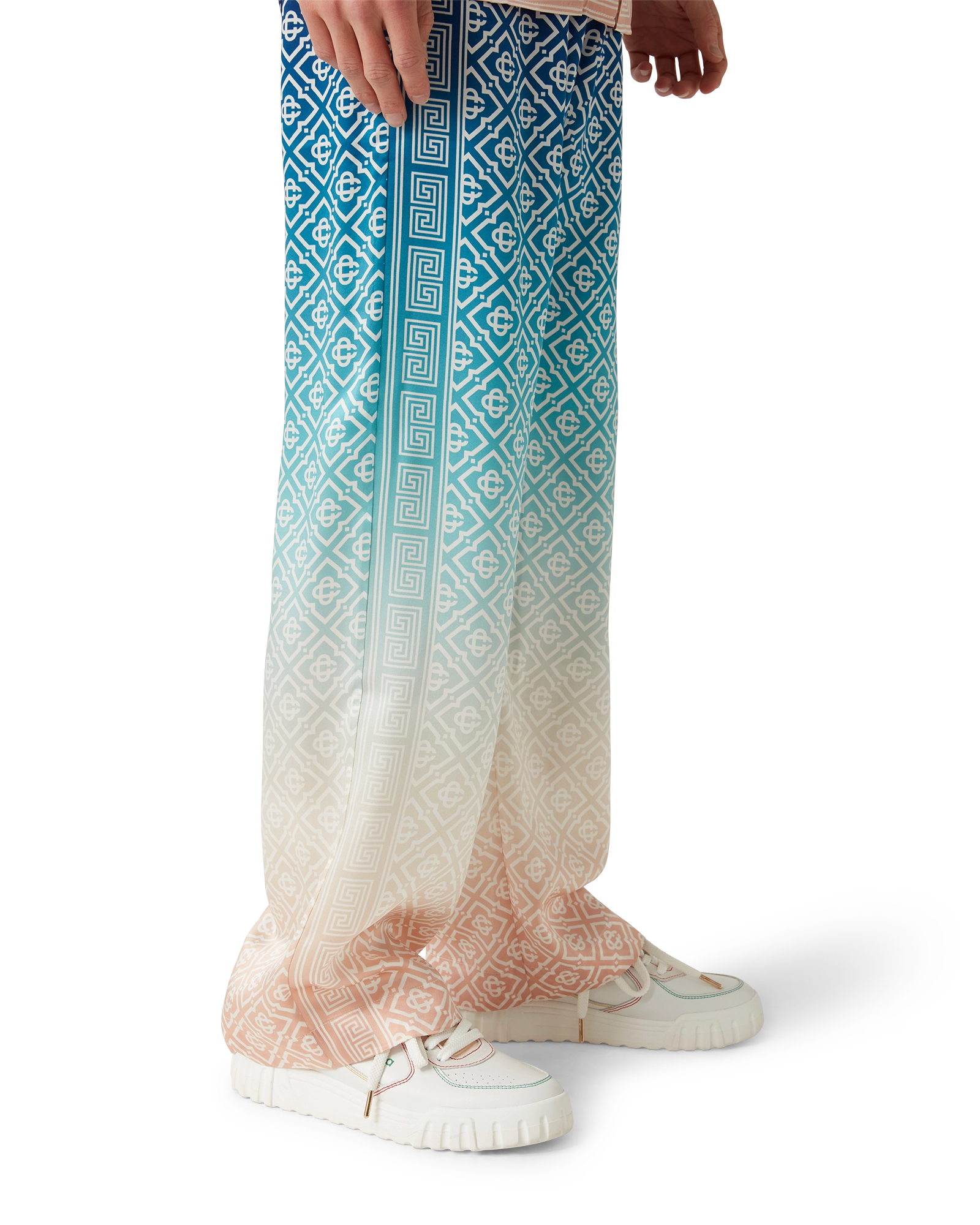Jacquard Gradient Silk Trousers - Image 5