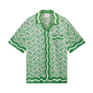 Ping Pong Short Sleeve Silk Shirt
