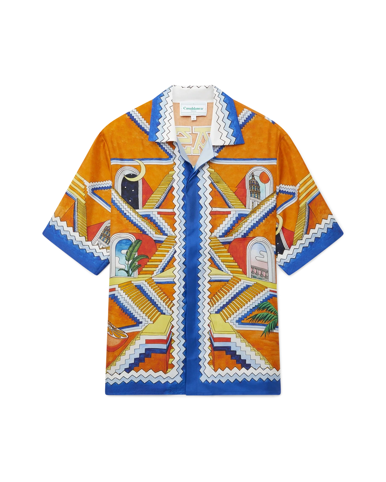 Escalier Infini Short Sleeve Silk Shirt - Image 2