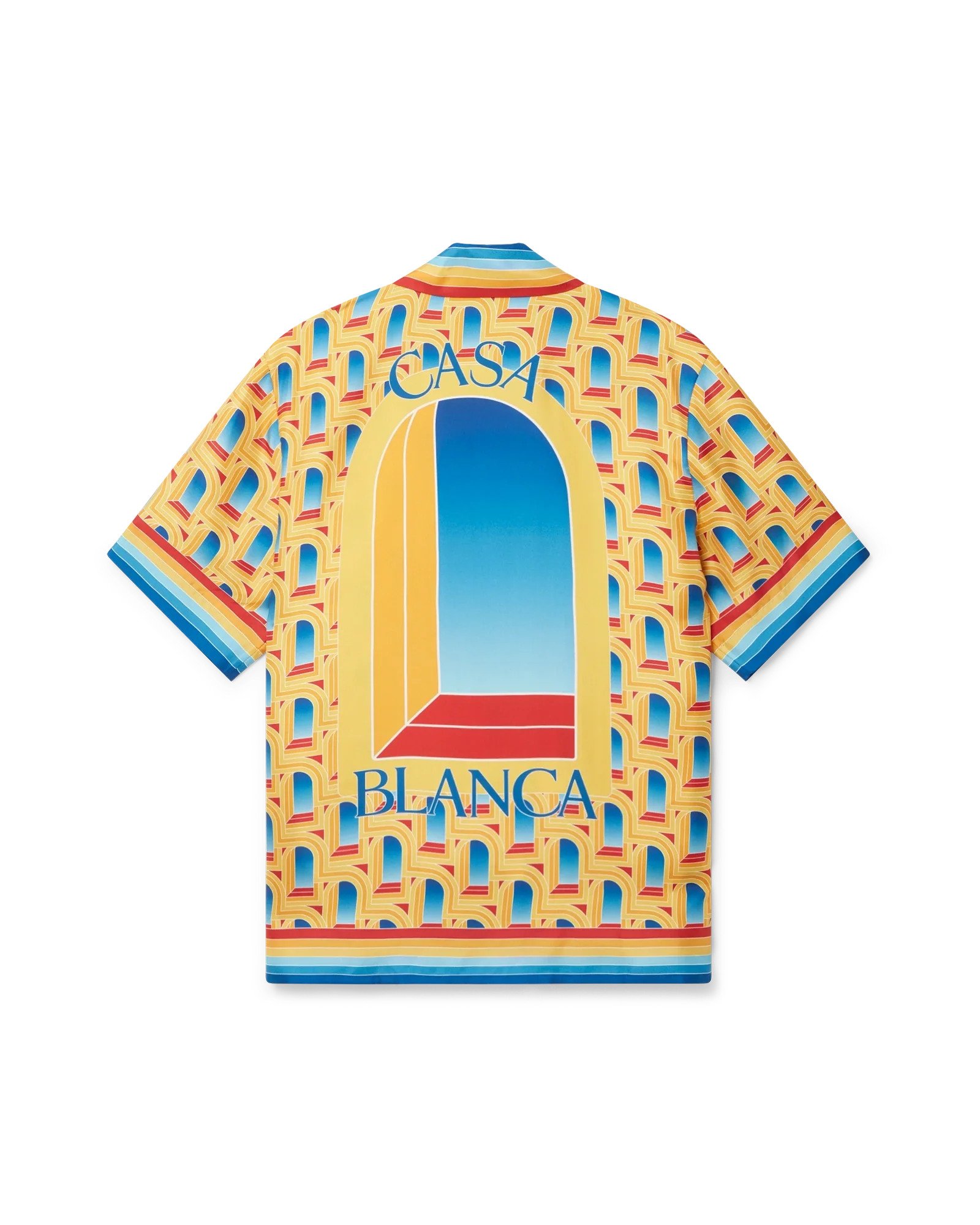 L'Arche De Jour Cuban Collar Silk Shirt