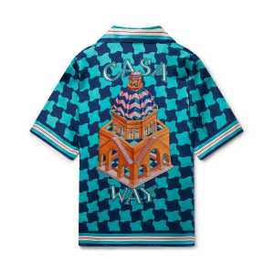 Pool Tile Silk Shirt