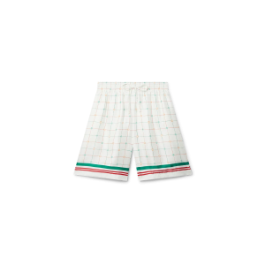 Tennis Club Check Silk Shorts