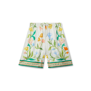 L'Arche Fleurie Silk Shorts