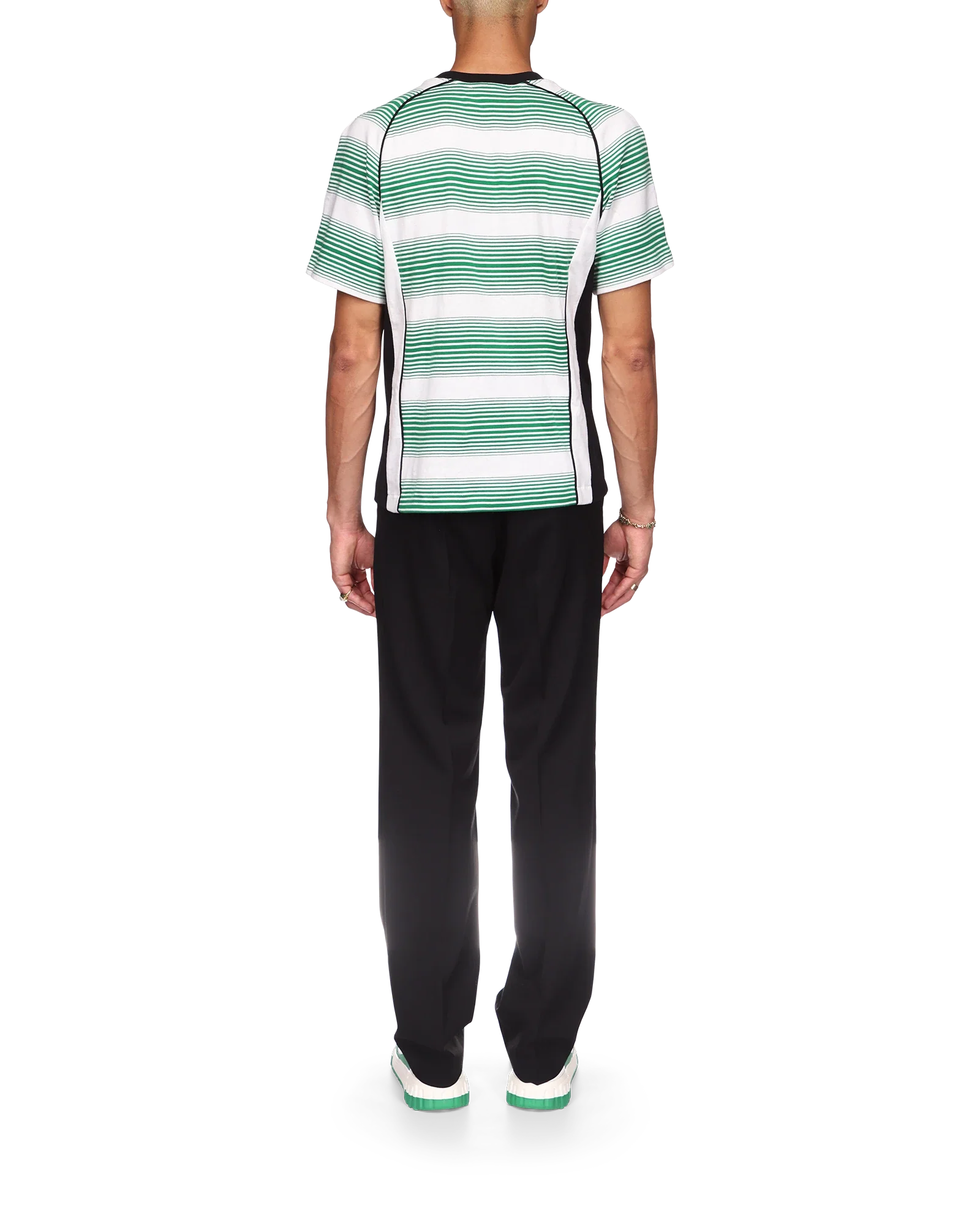 Gradient Stripe Panelled Short Sleeve T-Shirt - Image 4
