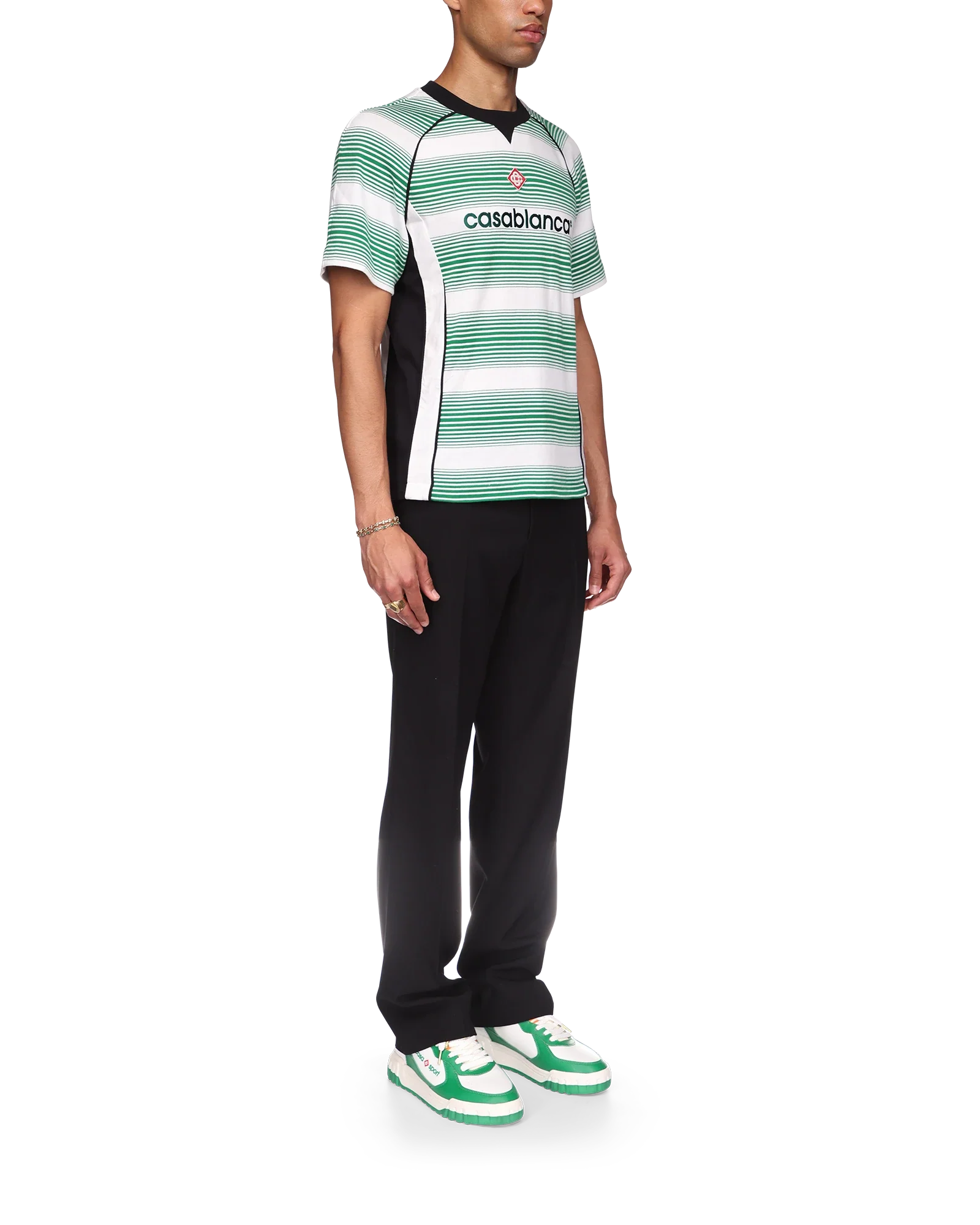 Gradient Stripe Panelled Short Sleeve T-Shirt - Image 5