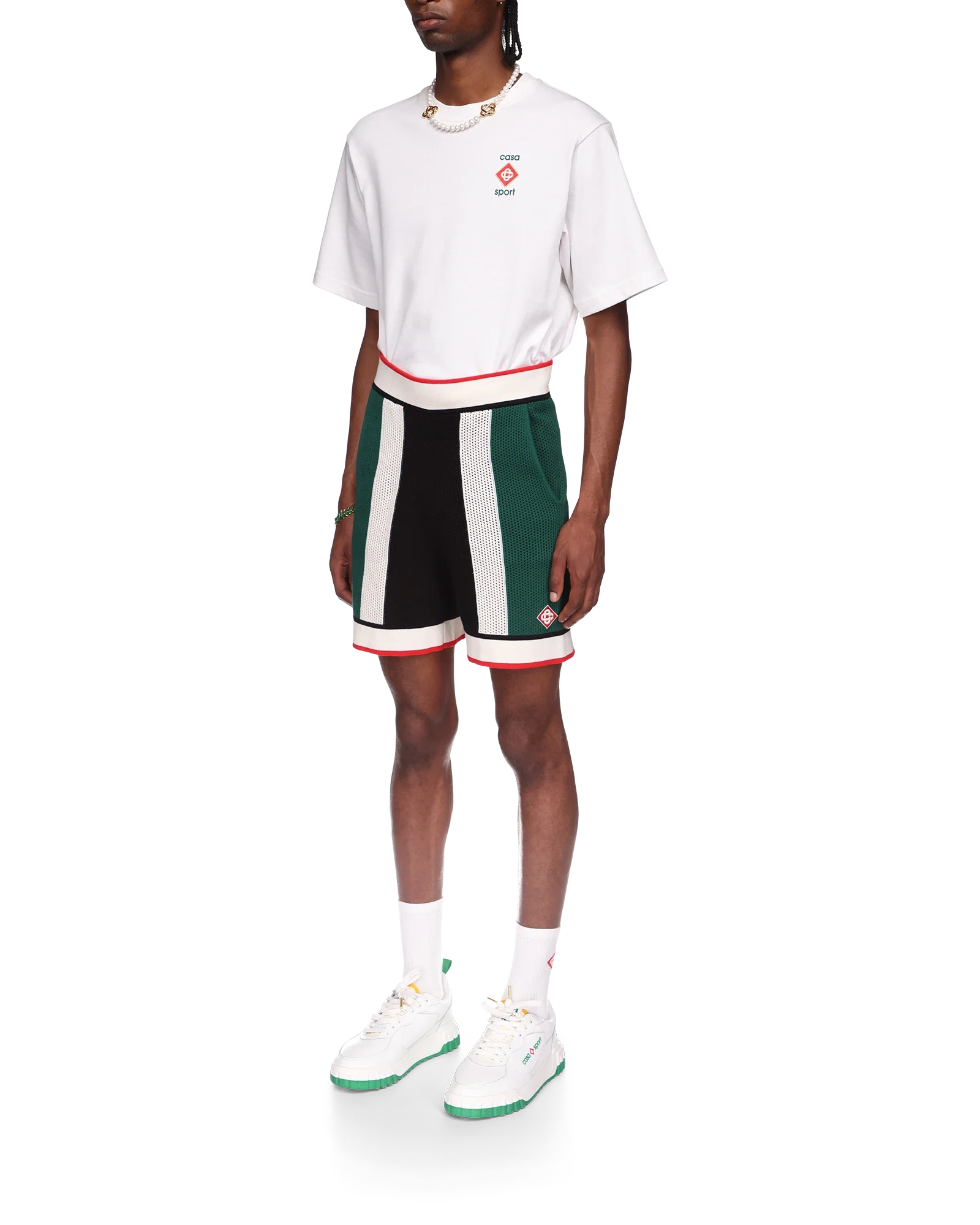 Striped Mesh Shorts - Image 3