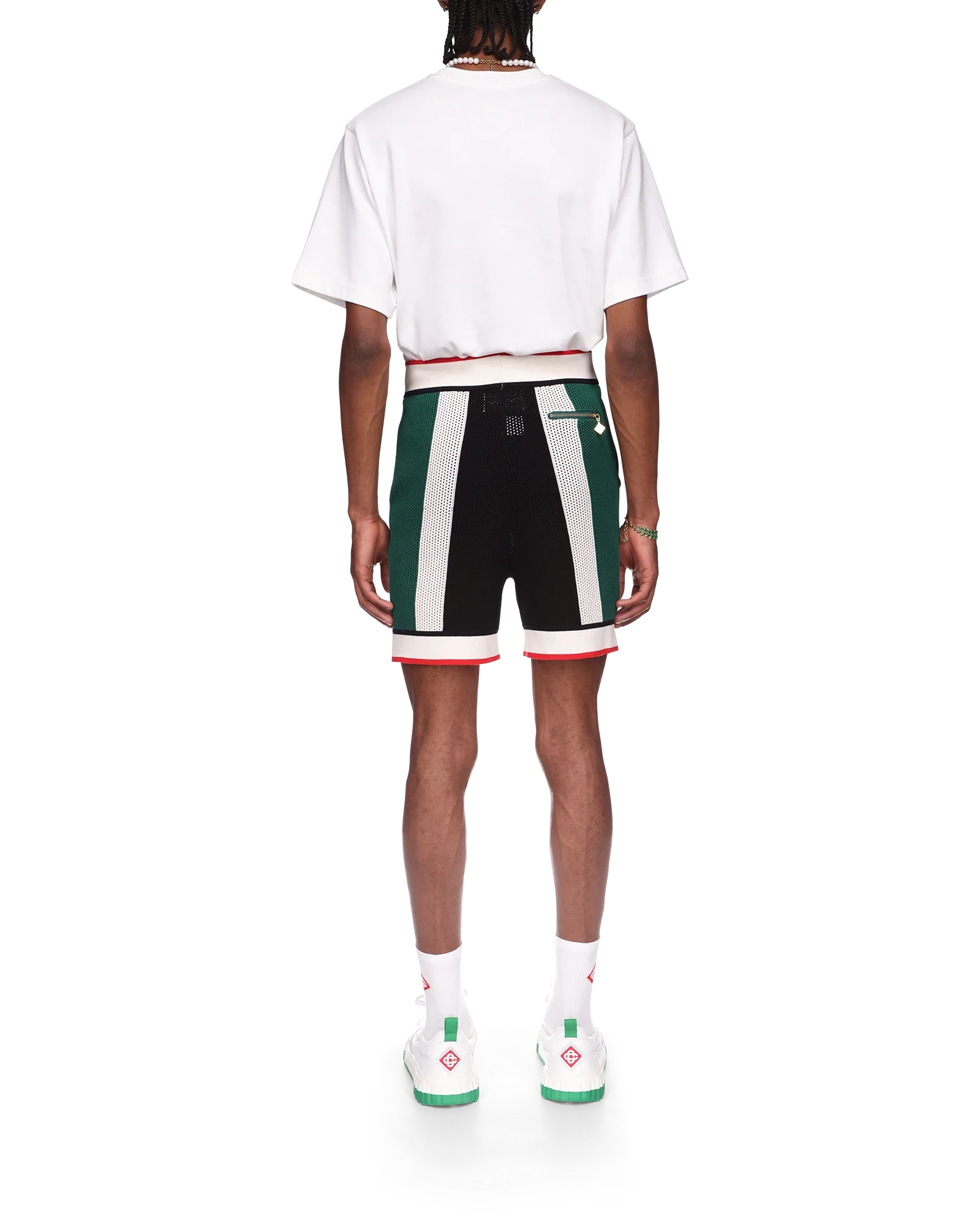 Striped Mesh Shorts - Image 4