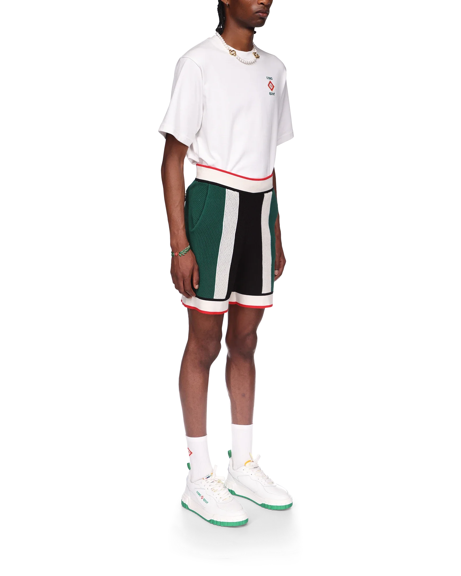 Striped Mesh Shorts - Image 5