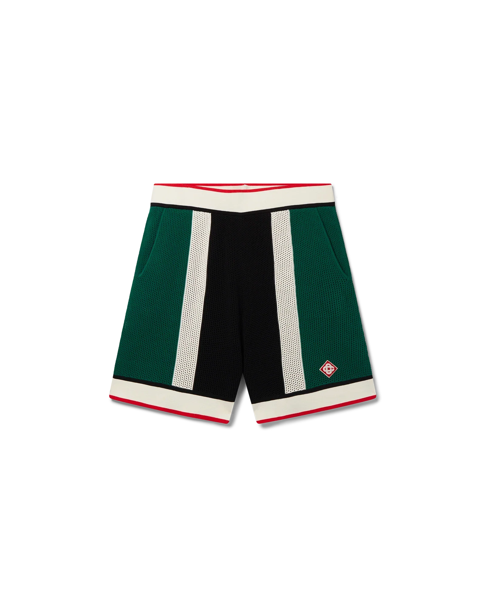 Striped Mesh Shorts