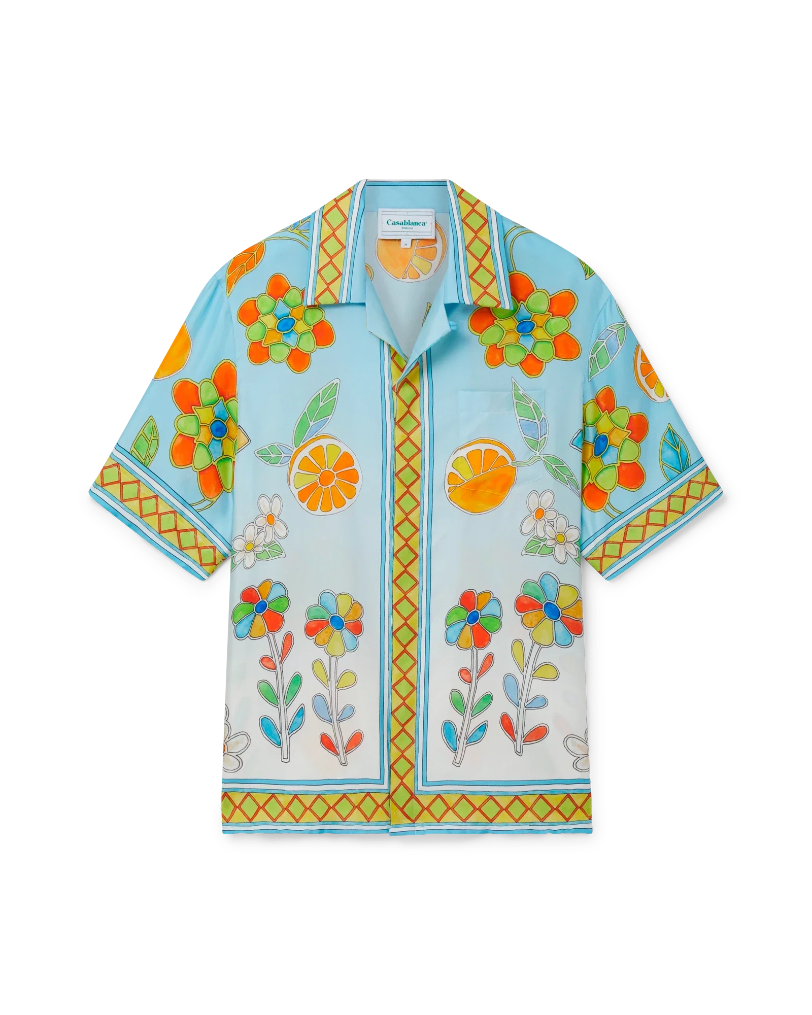 Yoruba Flowers Short Sleeve Silk Shirt - Image 6