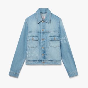 Graffiti Distressed Denim Jacket
