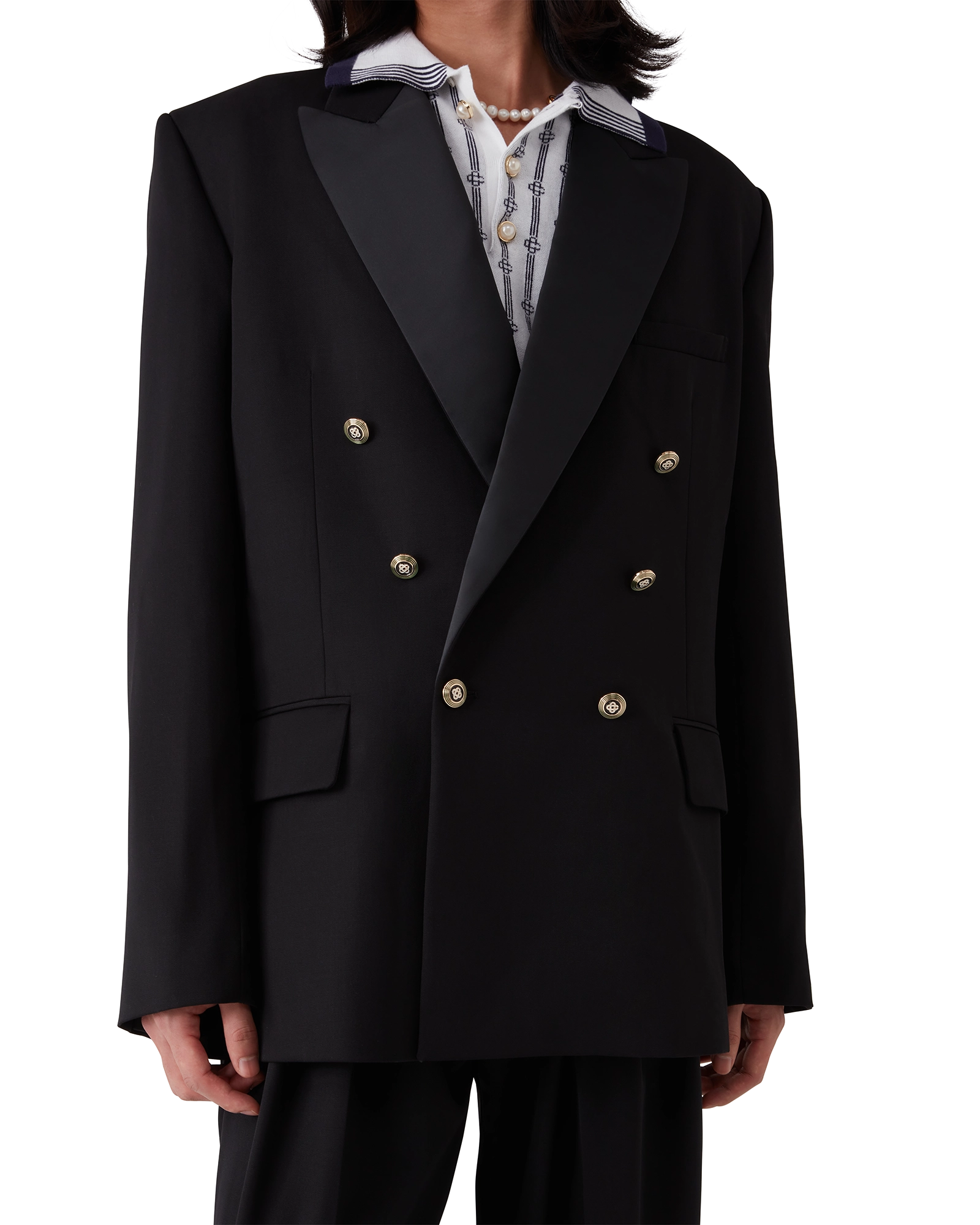 Wool Double Breasted Blazer - Image 5