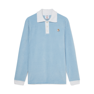 Velour Stripe Polo Shirt