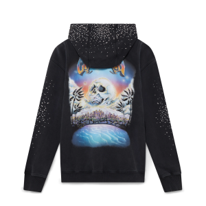 La Prémonition Crystal Embellished Zip Hooded Sweatshirt