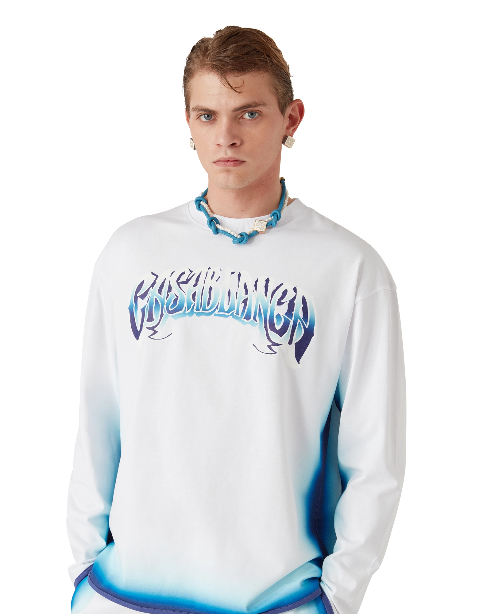 Blue Fade Long Sleeve T-Shirt - Image 4