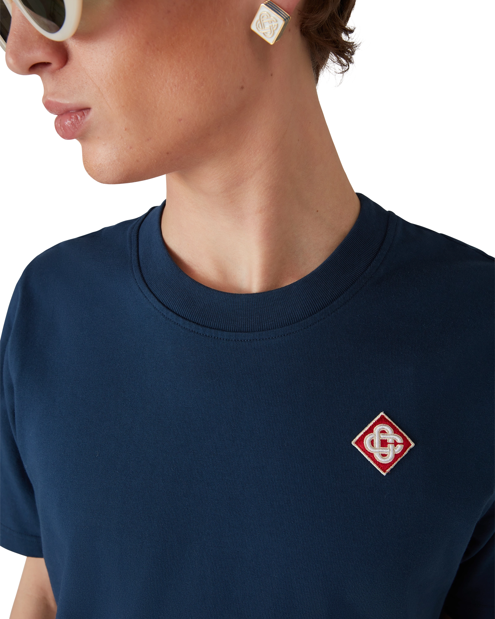 Navy Diamond Logo Short Sleeve T-Shirt - Image 5