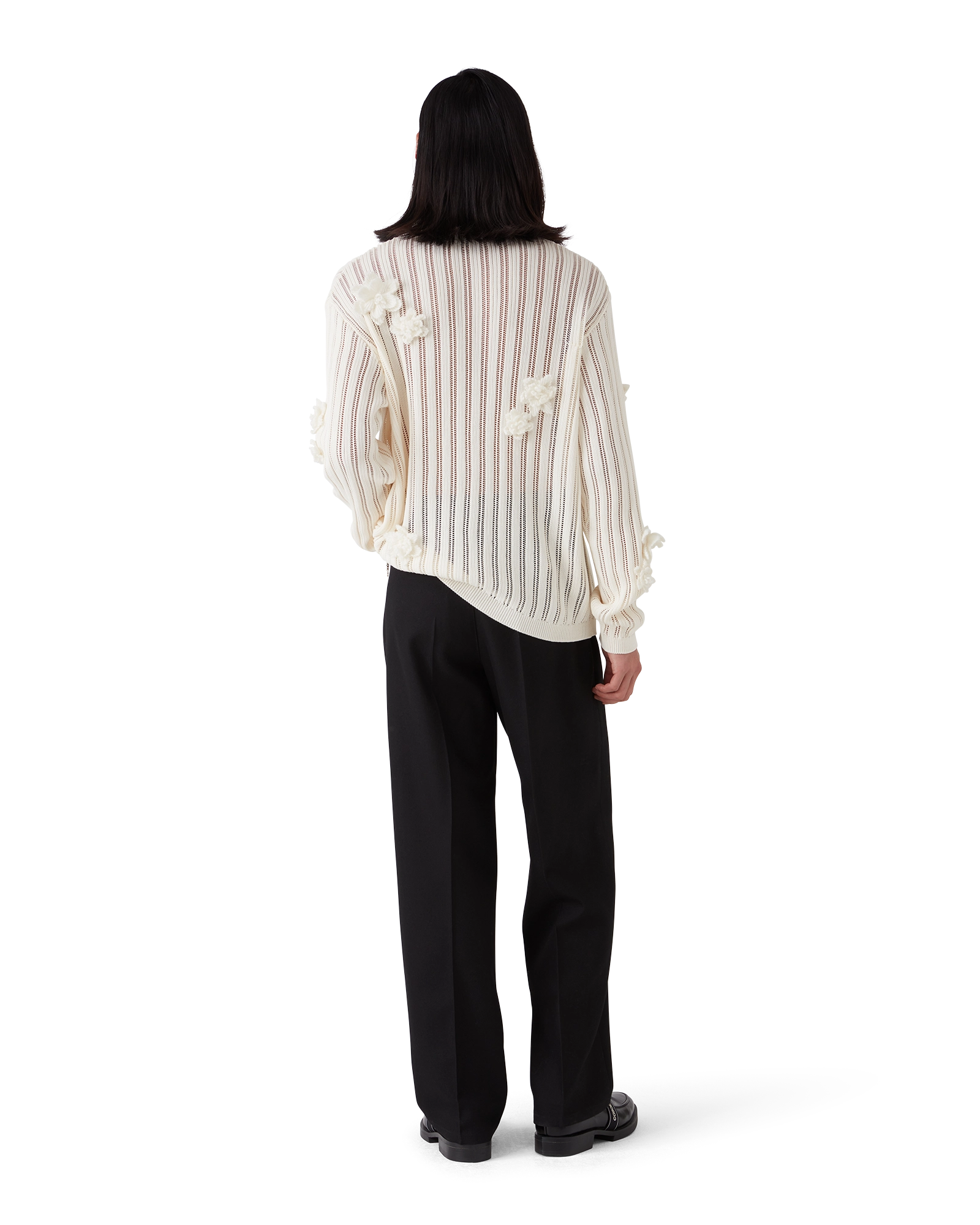 Flower Lace Knit Shirt - Image 3
