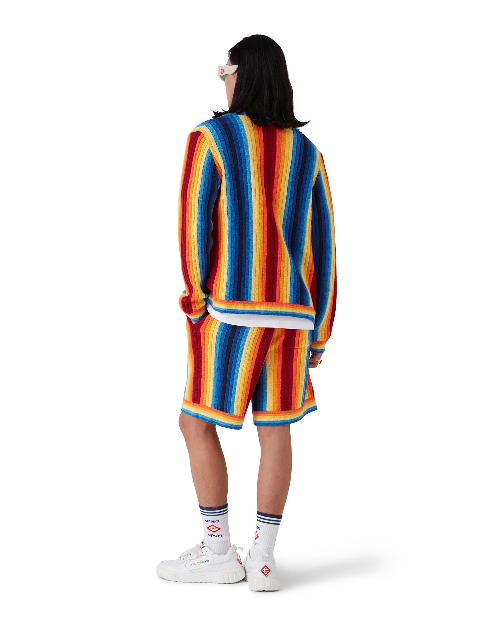 Gradient Stripe Towelling Shorts - Image 3