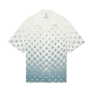 Gradient Monogram Short Sleeve Linen Shirt