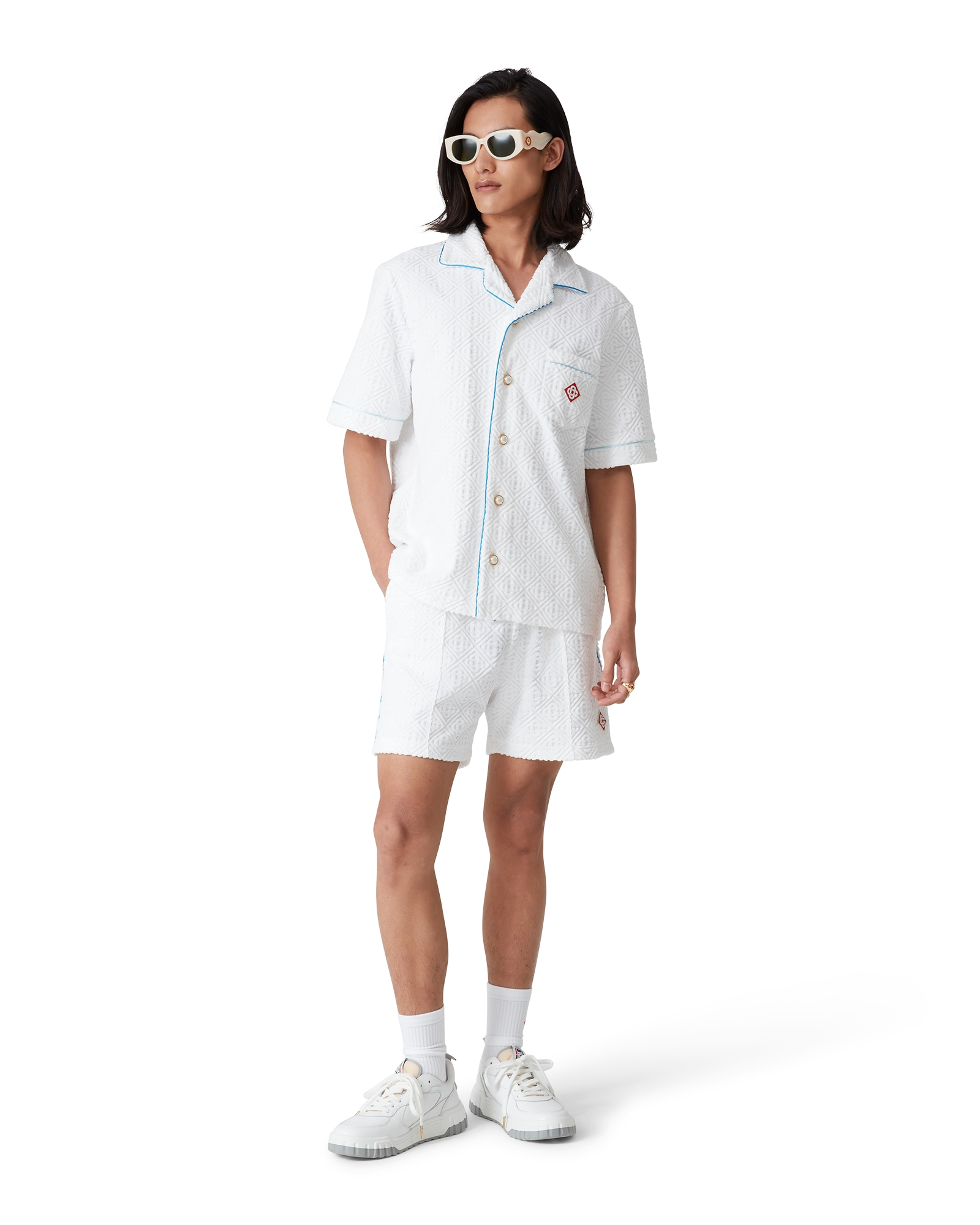 Tennis Stripe Short Sleeve Towelling Shirt - Image 2