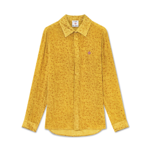 Floral Devoré Long Sleeve Silk Shirt