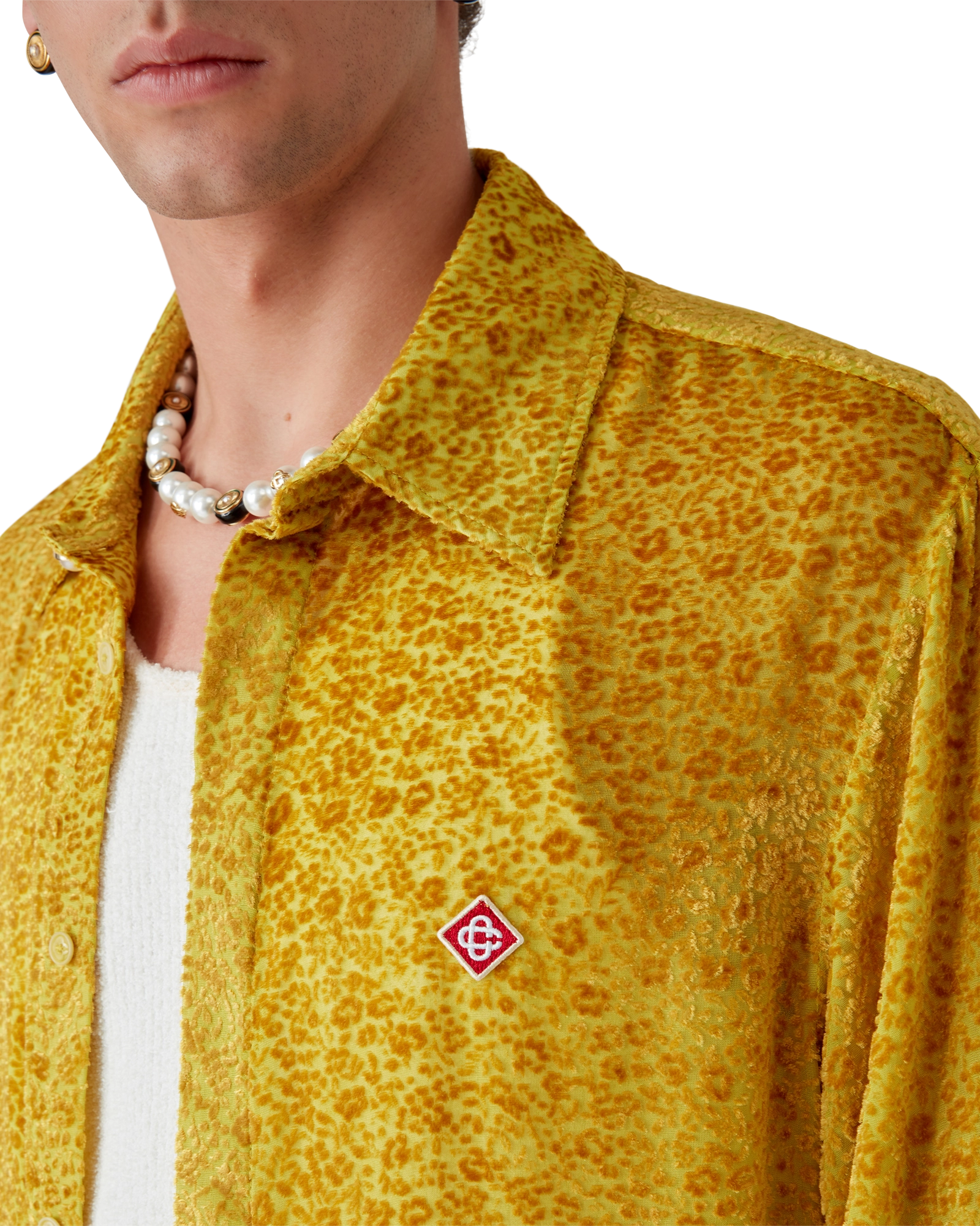 Floral Devoré Long Sleeve Silk Shirt - Image 5