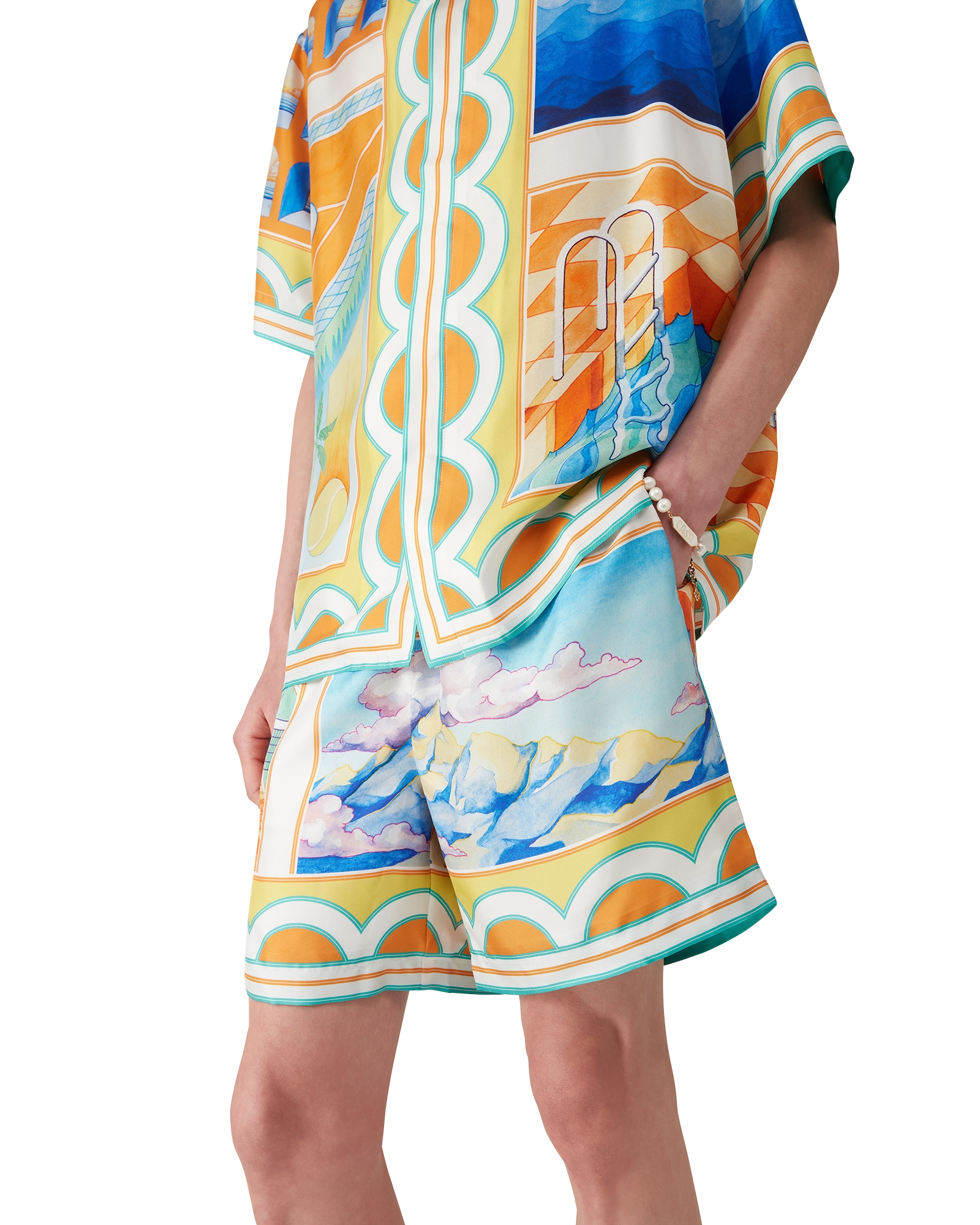 Surreal Pool Silk Shorts - Image 4