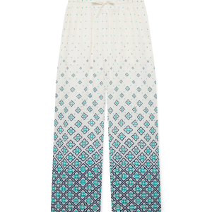 Gradient Monogram Linen Trousers