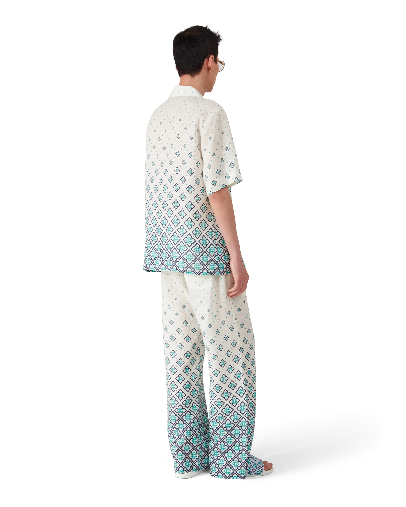 Gradient Monogram Linen Trousers - Image 5