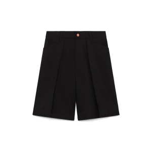 Wool Pleated Tailored Shorts