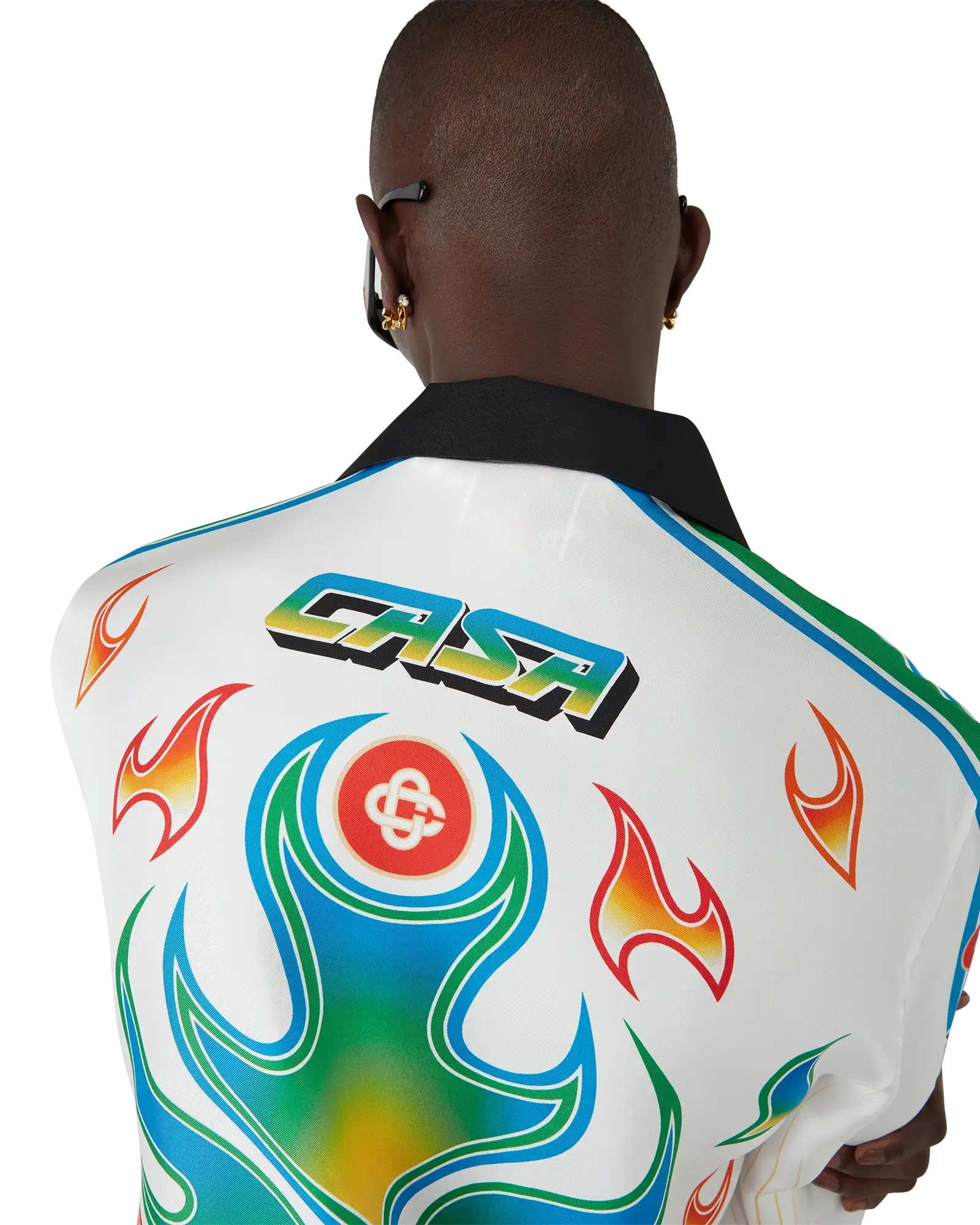 Flame Laurel Long Sleeve Silk Twill Shirt - Image 5