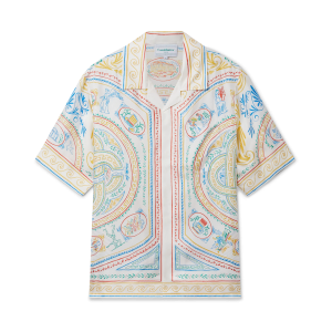 Crayon Vase Short Sleeve Silk Shirt