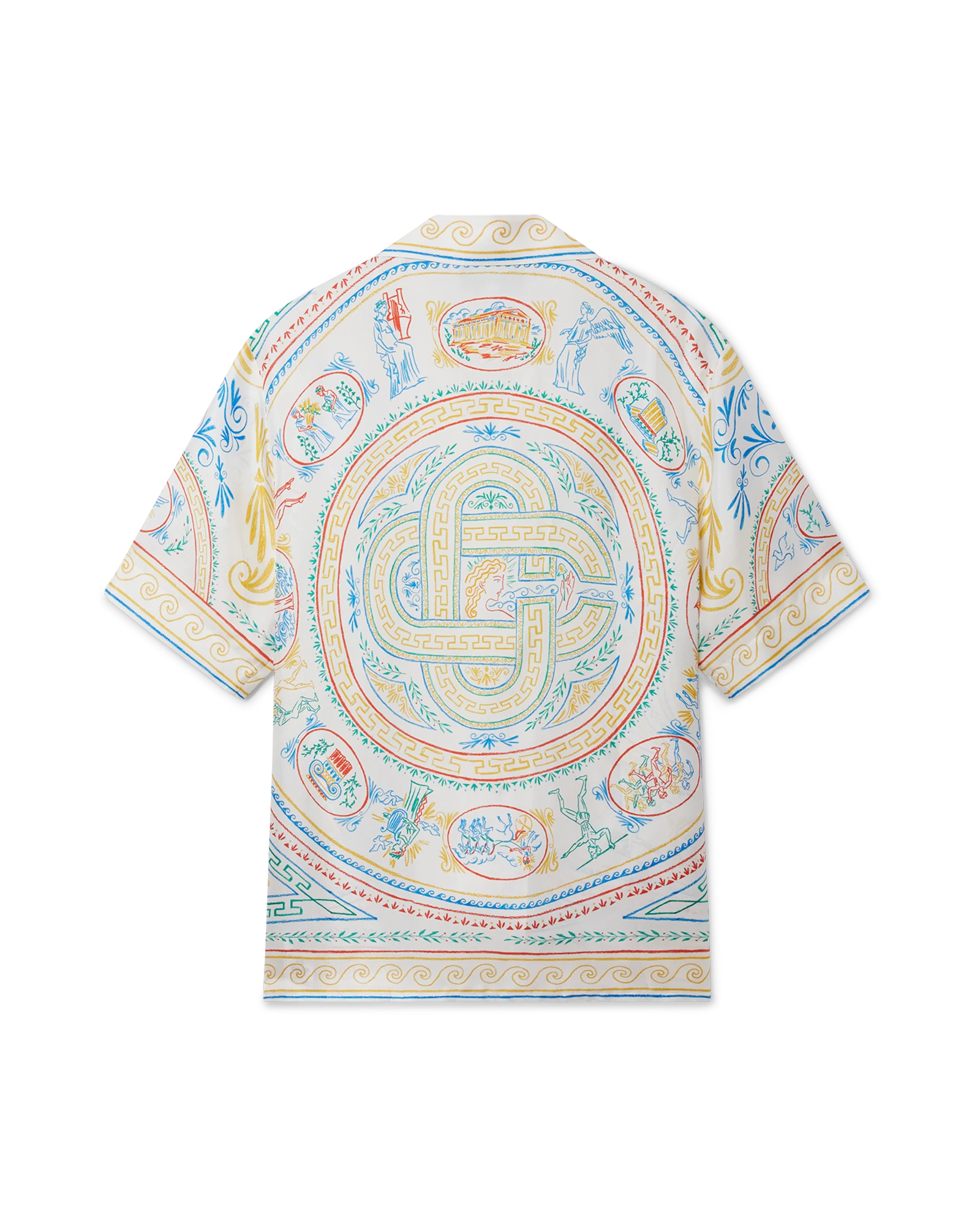 Crayon Vase Short Sleeve Silk Shirt - Image 6