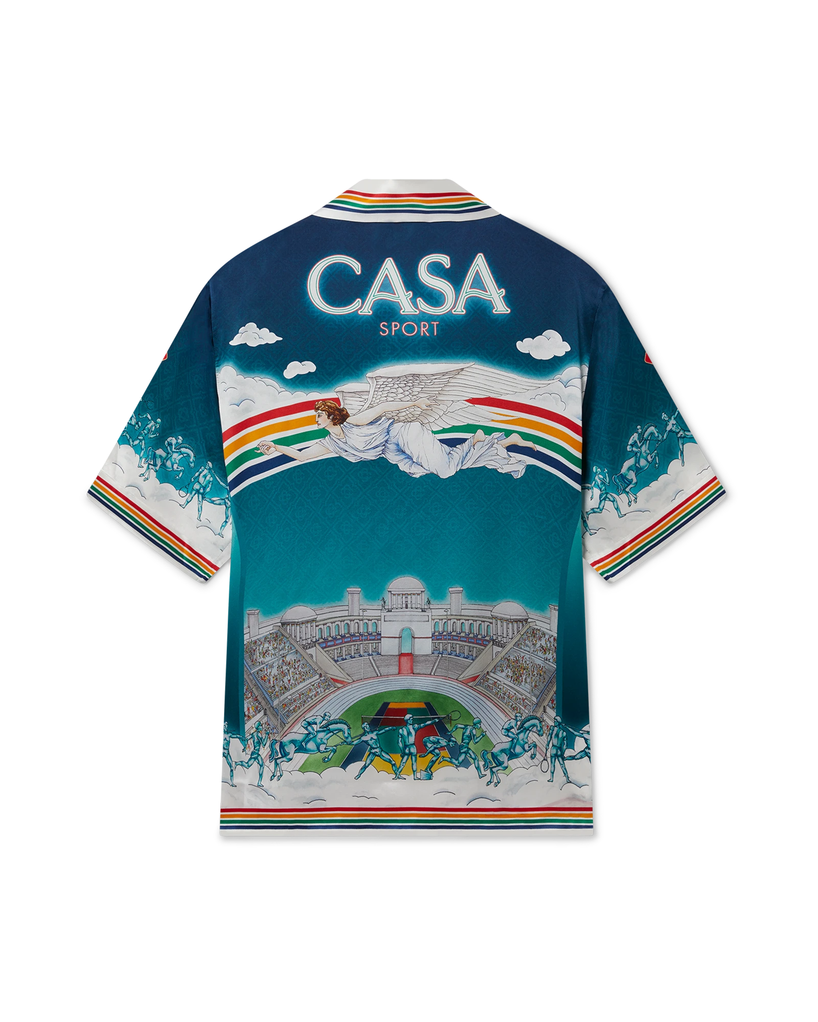 La D??esse Du Stade Short Sleeve Silk Shirt
