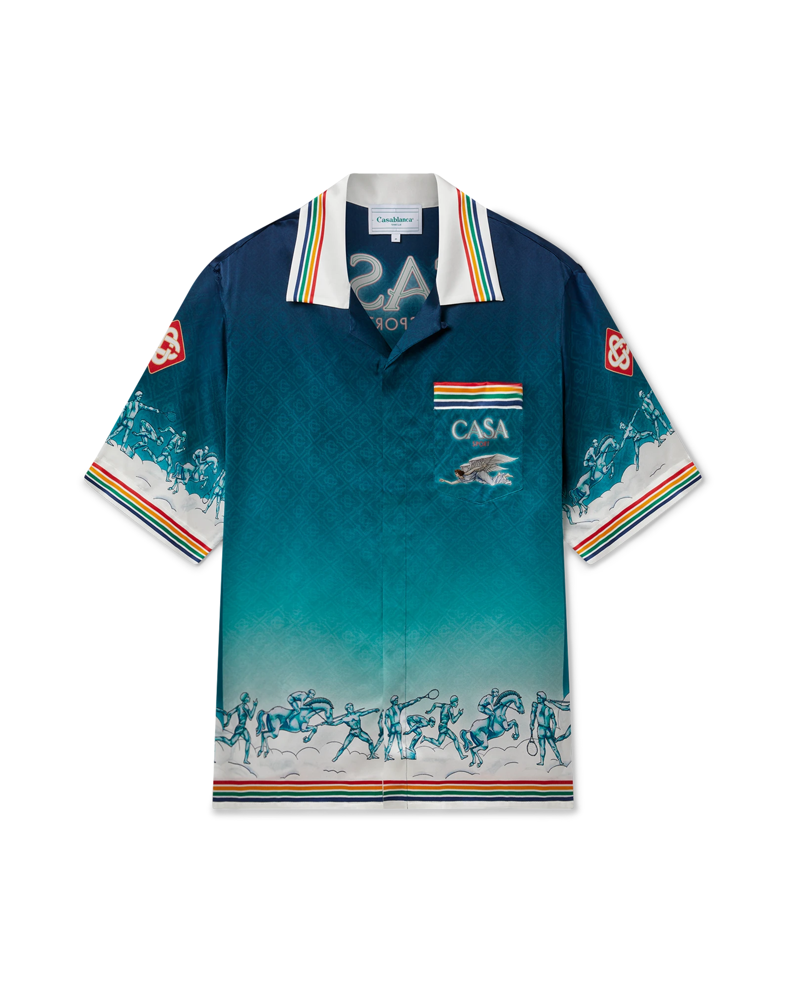 La D??esse Du Stade Short Sleeve Silk Shirt - Image 6