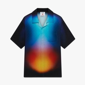 Gradient Silk Short Sleeve Shirt