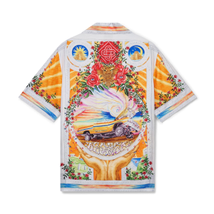 La Tornade De Rose Short Sleeve Silk Shirt