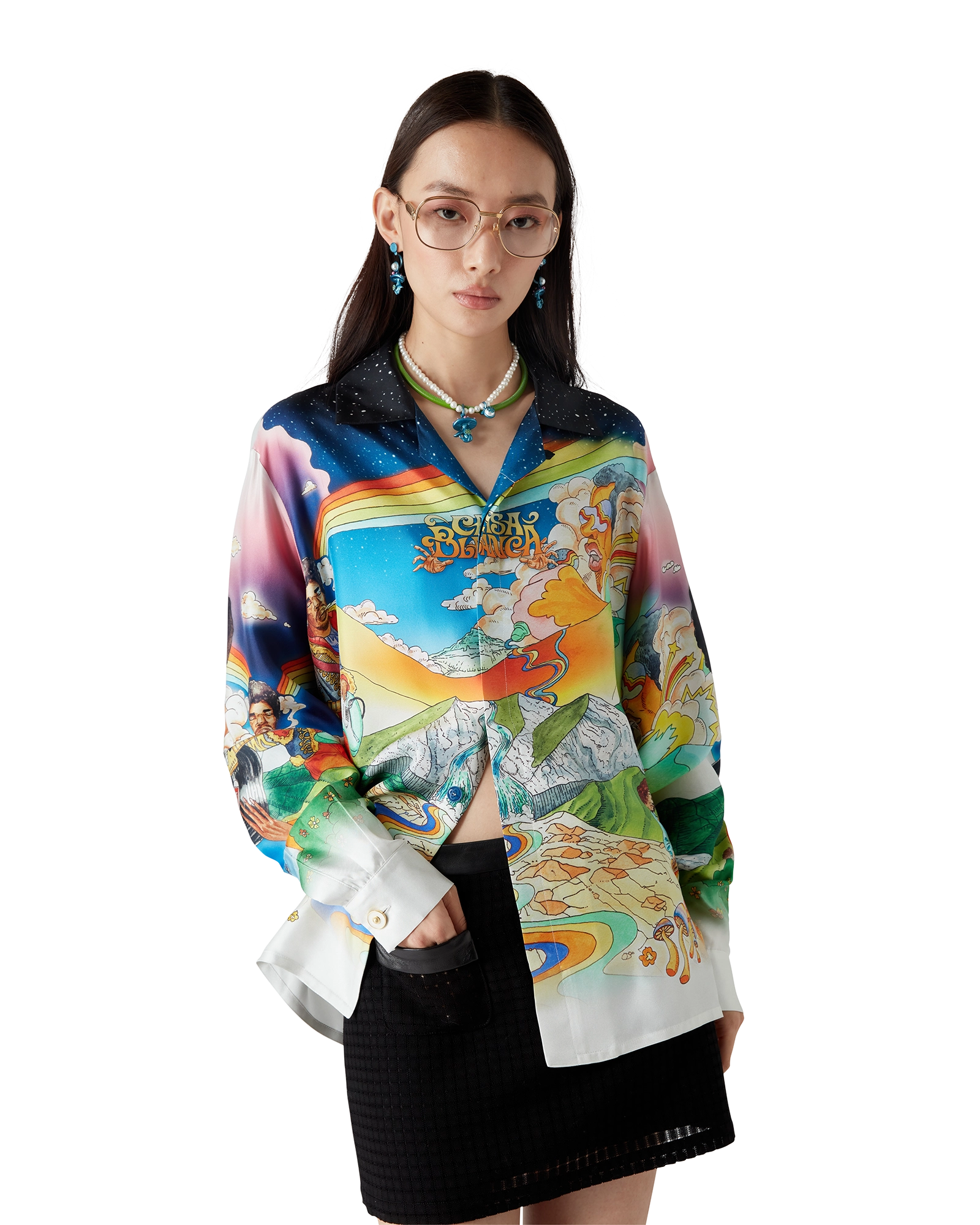 La Musique Long Sleeve Silk Shirt - Image 4
