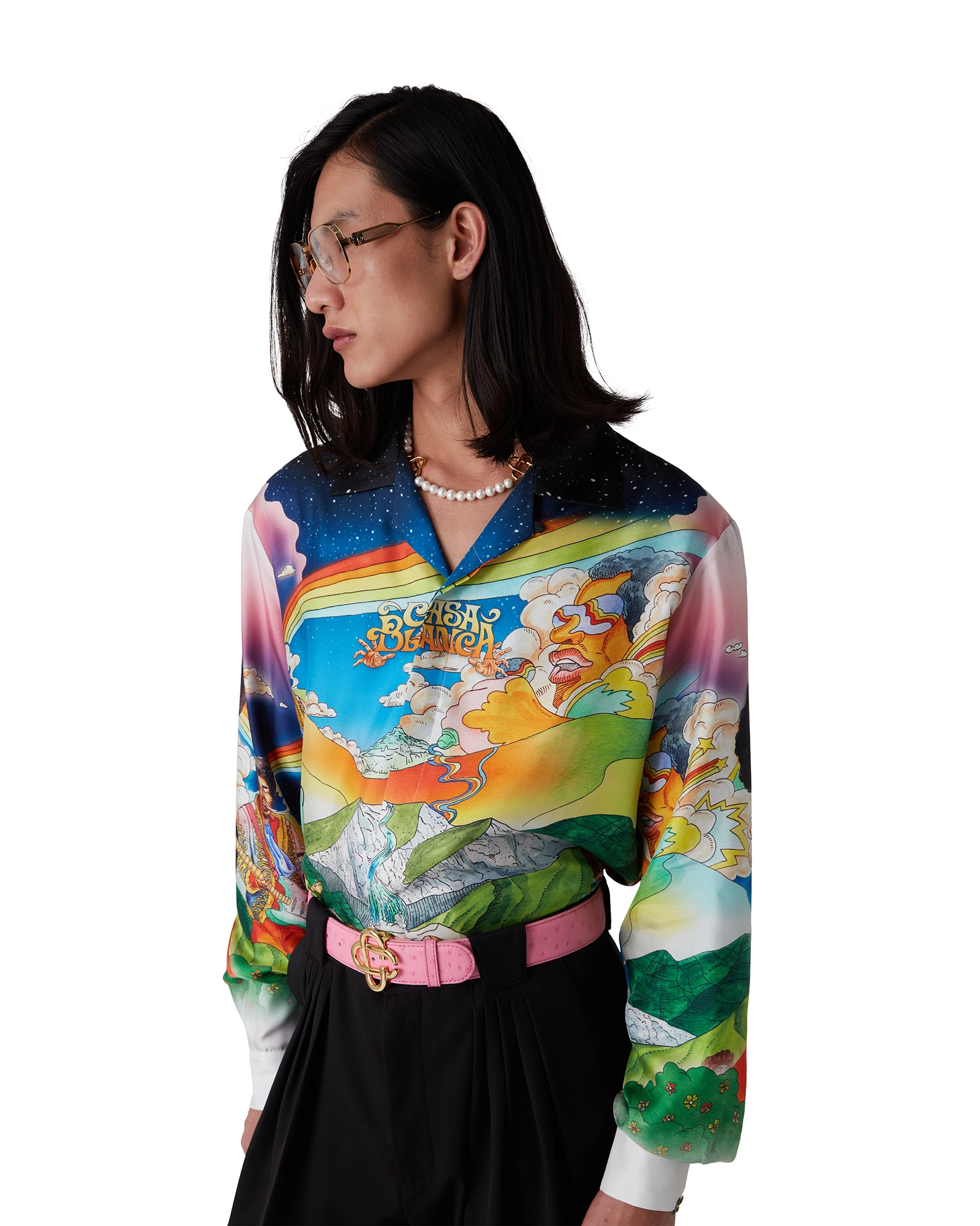 La Musique Long Sleeve Silk Shirt - Image 9