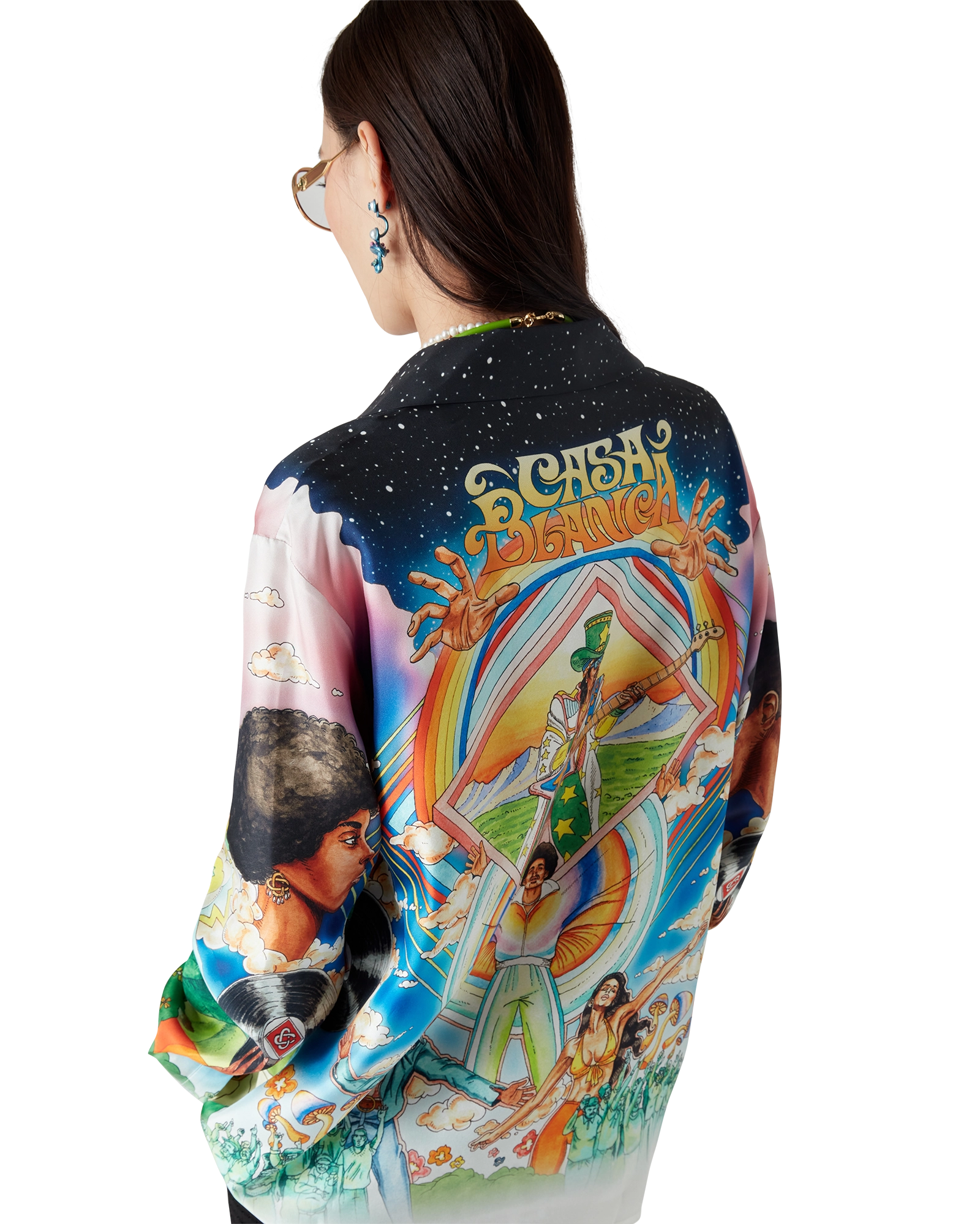 La Musique Long Sleeve Silk Shirt - Image 5