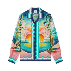 Danse De La Mer Long Sleeve Silk Shirt