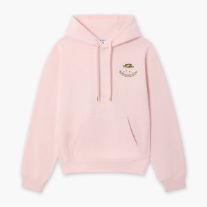 Pink Laduree x Casablanca Embroidered Hooded Sweatshirt