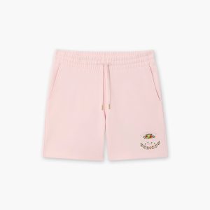 Pink Laduree x Casablanca Embroidered Shorts